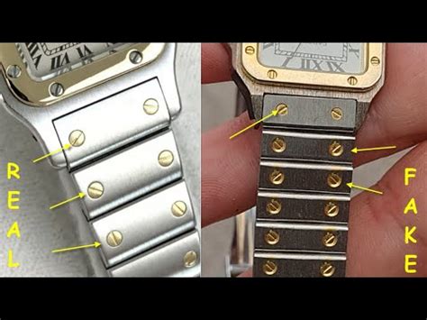 fake cartier santos watch vs real|cartier watch vs real.